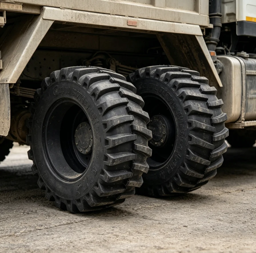 RC 1/14 Simulation Model Front & Rear High Quality Rubber Tire Set for Tamiya Hydraulic Excavator Loader Dump Truck DIY Parts