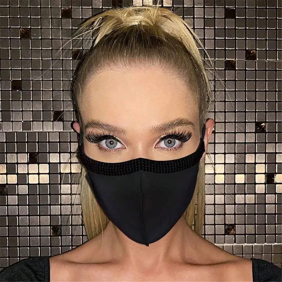 

Fashion Rhinestone Embellished Face Mask For Women Daily Wear