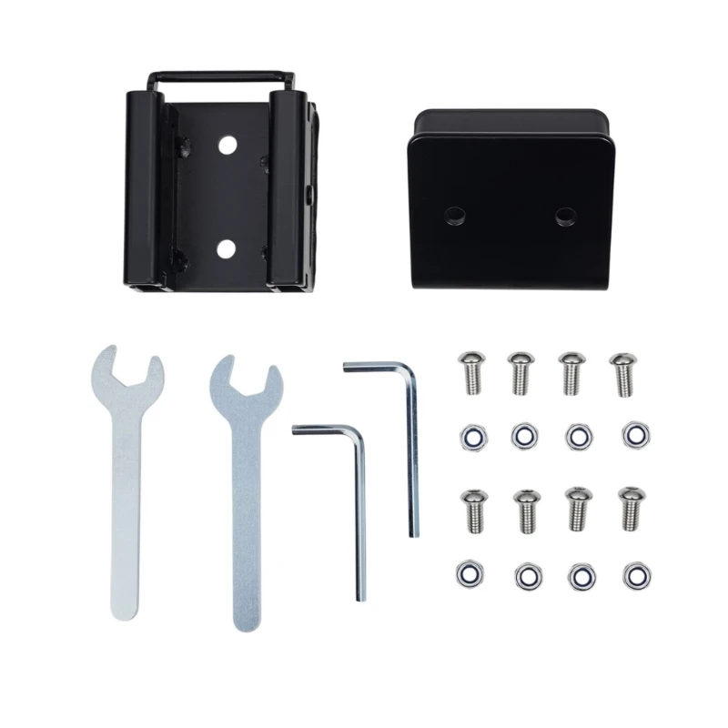 Motorcycle Wheel Chock with E-Track Base and Hardware Metal Wheel Restraint Bracket for Trailer Loading, Garage H9EE