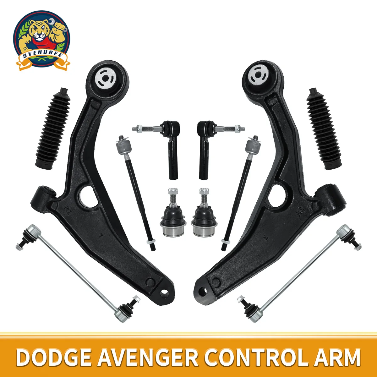 

Svenubee Front Lower Suspension 12pcs Control Arm Ball Joint Tie Rod End Link for Dodge Avenger Chrysler 200 Sebring 2007-2014