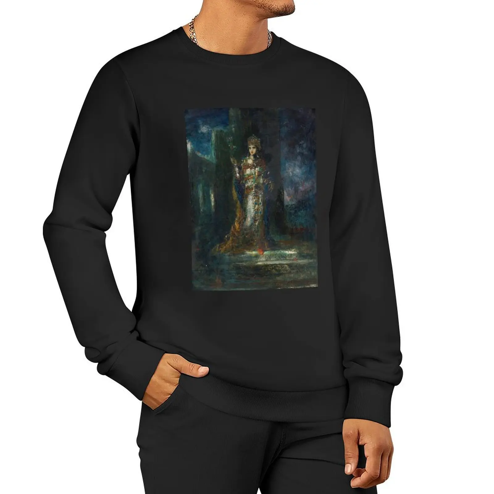 The bride of the night Mythology '' La Fiancée De La Nuit '' Gustave Moreau Pullover Hoodie men clothing men sweatshirt