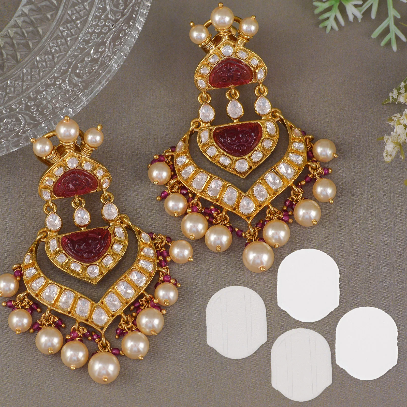 

40Pcs Ear Clip Pads Oval Non-Slip Comfortable Earring Cushions Pain Relief Transparent Antalgic Ear Clamp Accessories