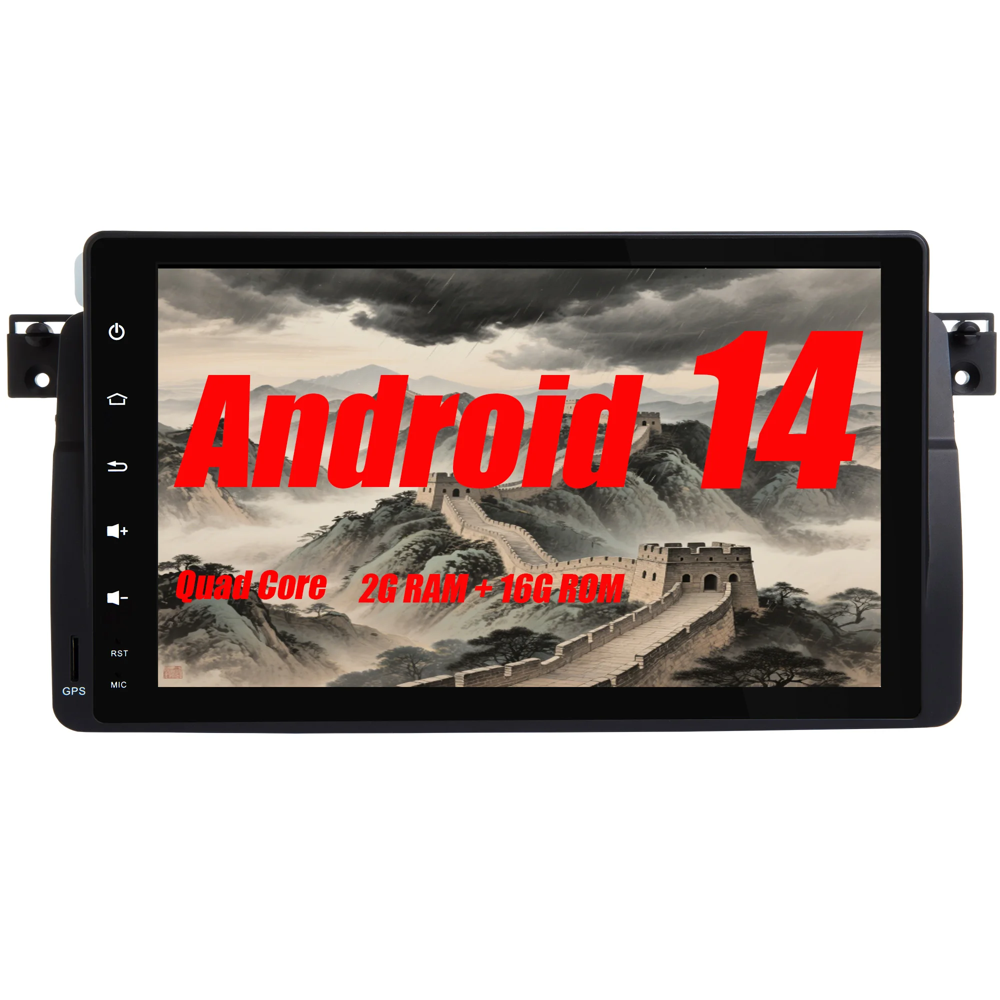 

Android car radio for BMW E46 Rover 75 MG ZT stereo screen Carplay Bluetooth GPS Navigation FM radio 9’ [2+16G]