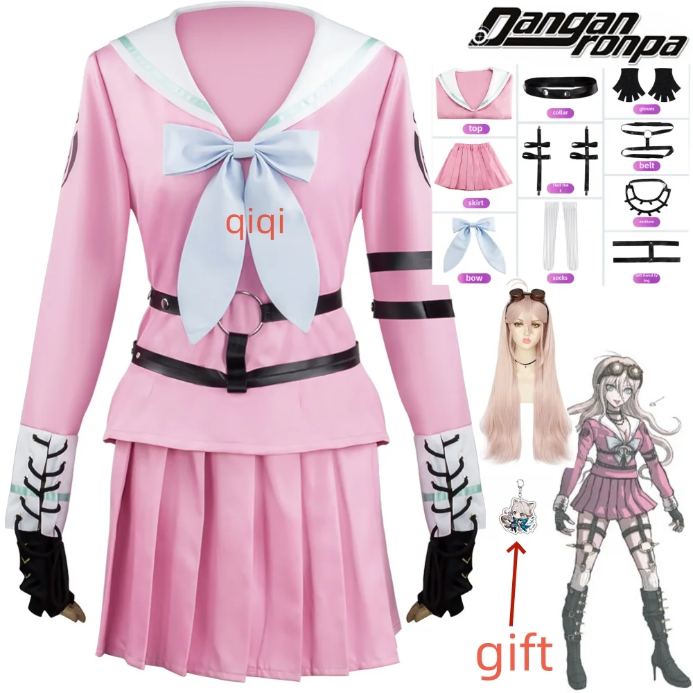 

ROLECOS Dangan Ronpa V3 Cosplay Costume Iruma Miu Cosplay Sexy Costume Women School Uniform Danganronpa V3 Killing Harmony Su