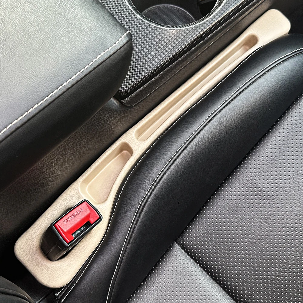 2 Stück Autositz-Lückenfüller, Dual-Slot-Design, Auto-Innenzubehör, Telefon- und Schlüssel-Aufbewahrungsbox, Auto-Slot-Pad, Sitz-Lückenfüller – Detail 13