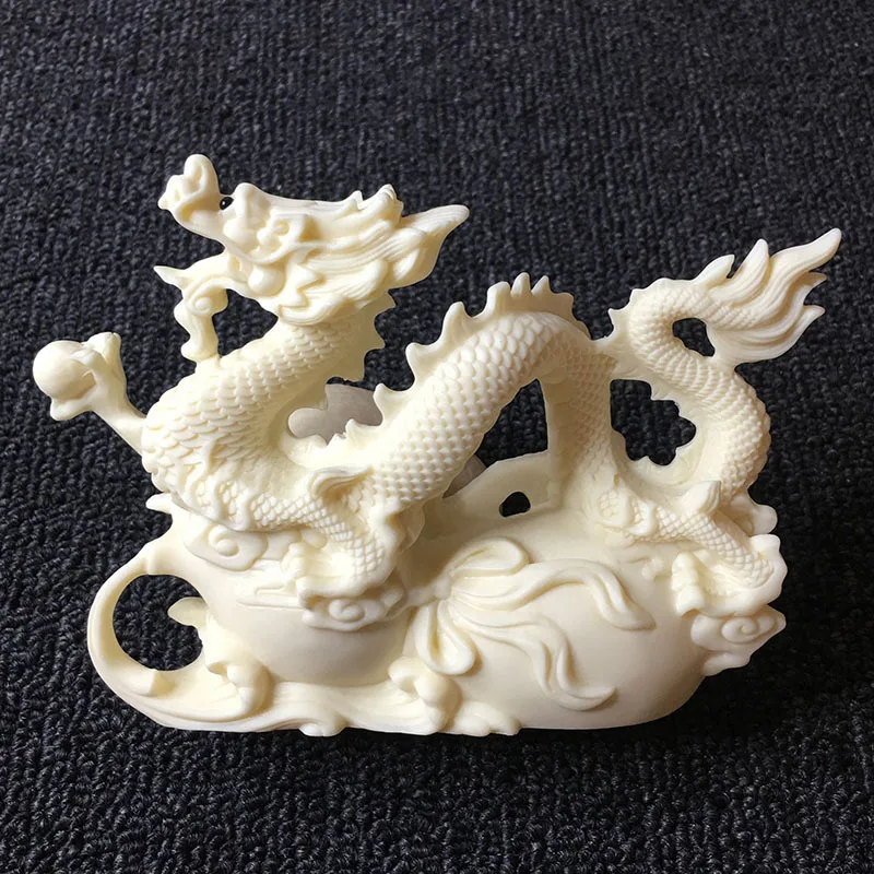 

Ivory Nut Carved Dragon-Shaped Beads14*10*5cmOffice Home Living Room Car Desktop Crafts Ornaments