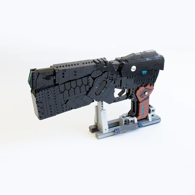 1608 peças moc psico-pass dominador diy aplicação da lei-ci-fi blocos de construção de braço lateral, presente de aniversário incrível para entusiastas de tecnologia