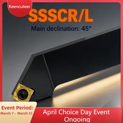 1pc SSSCR1616H09 SSSCR2020K09 SSSCL2525M09 External Turning Tool Holder SCMT Carbide Inserts Lathe CNC Cutting Tools Set