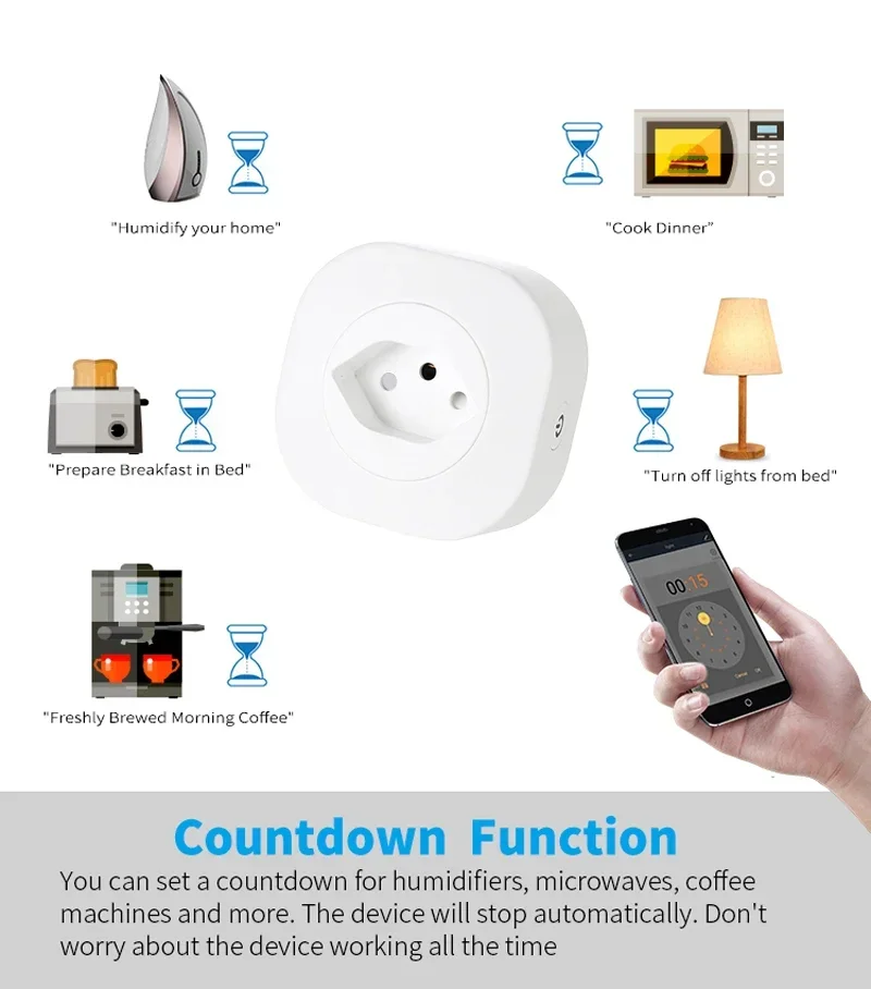 WiFi Smart Plug 16A Israel/Italy/Chile/Switzerland Plug Power Socket Outlet Tuya APP For Alexa Google Home Voice Control Timing