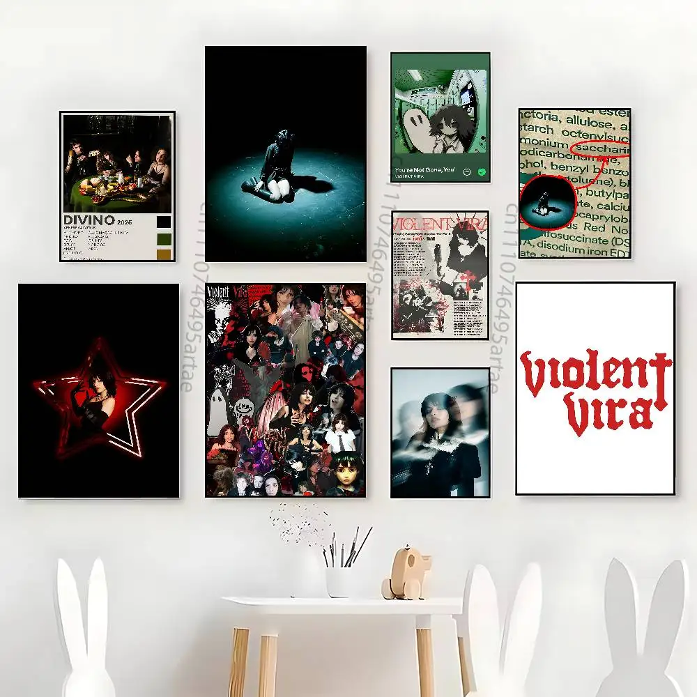 V-Violent Vira Band Artists Canvas Painting for Living Room Home Decor Poster Fans Gifts-unframed