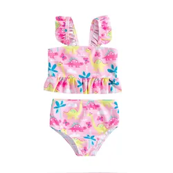 Kids Toddler Baby Girls Spring Summer Print Sleeveless Tops Shorts Swimwear Beach Holiday Bikini Girls Girls Bikini Shorts Set