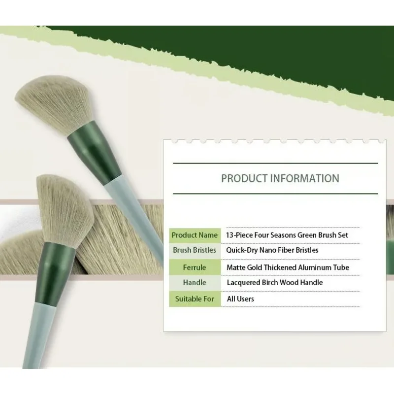 Profesjonalny zestaw pędzli do makijażu 13-częściowy – miękkie włosie syntetyczne do twarzy i oczu, podróżny zestaw pędzli do makijażu do podkładu