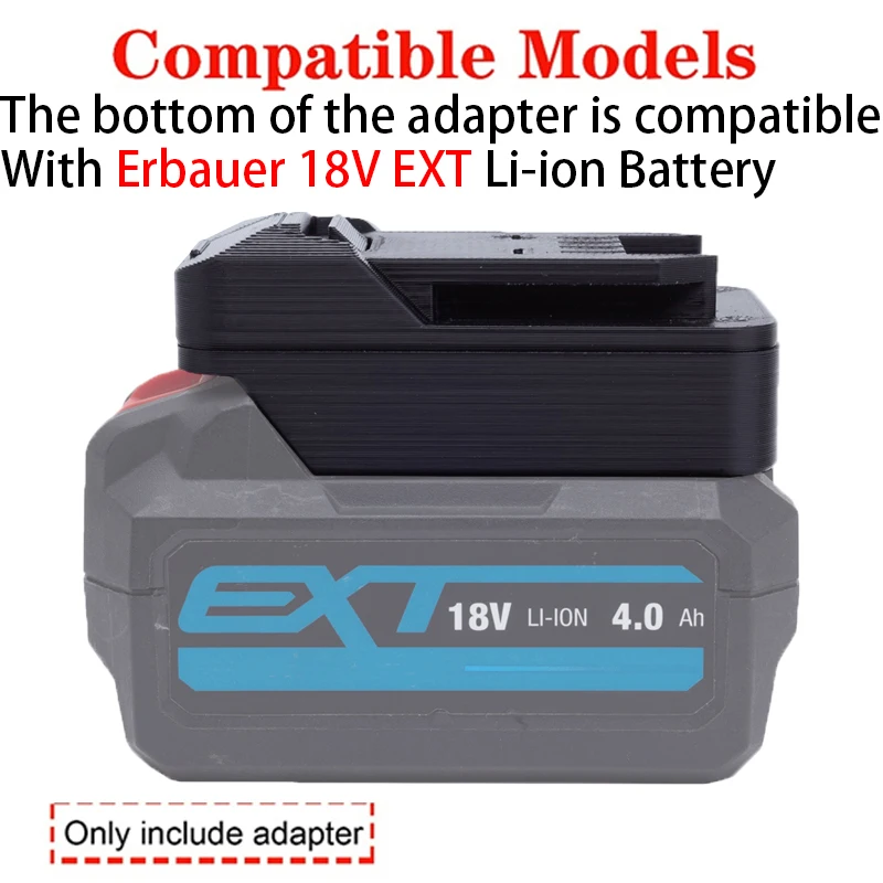 Battery Adapter/Converter for Lidl Parkside X20V tools to Erbauer 18V EXT Li-ion Battery Adapter Power Tool Accessories