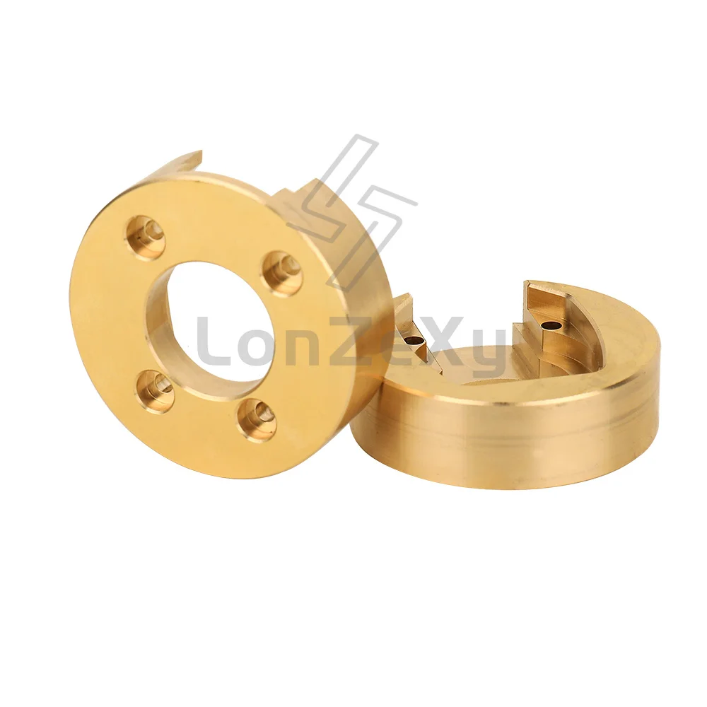 Brass Wheel Hub Weight Counterweight 2Pcs for 1/10 RC Crawler YK4102 YK4103 YK4082 Upgrade Replacement Parts, RC Model Parts