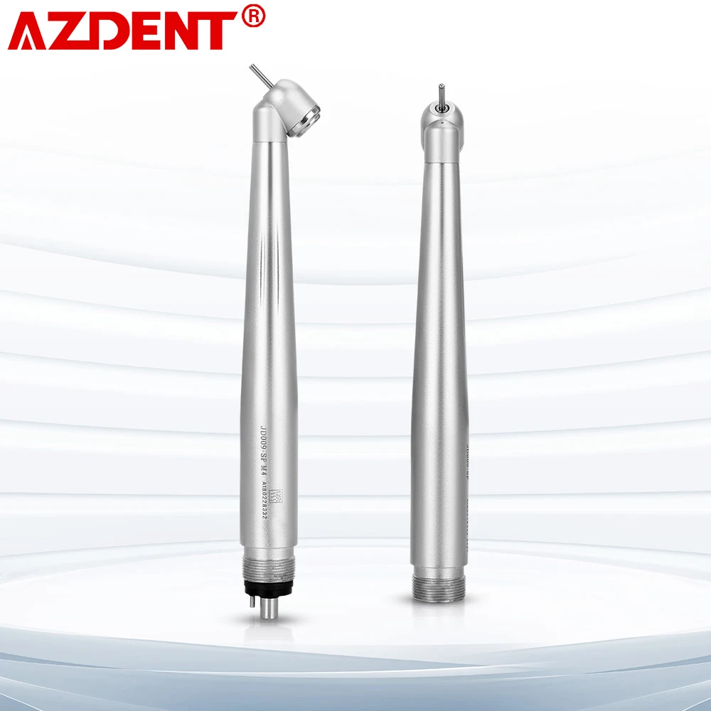 AZDENT Dental 45 Degree High Speed Handpiece Single Water Spray 45° Surgical Handpiece Push Button Standard Head Dentistry Tool