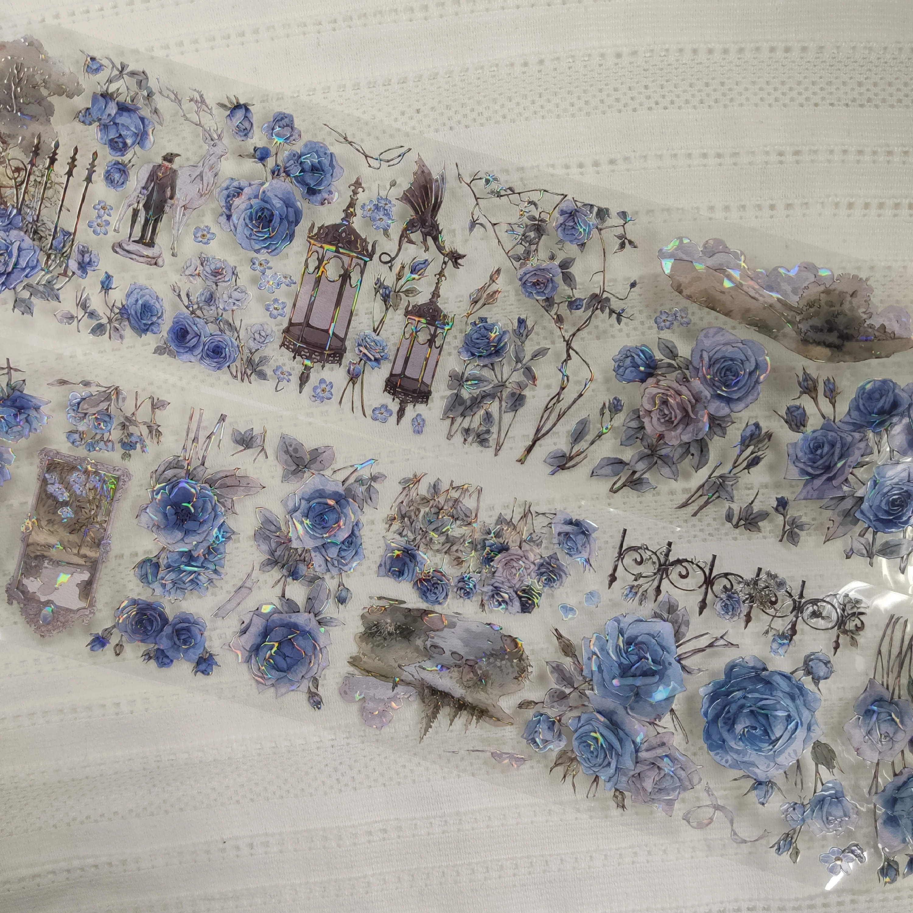 Pet Washi Tape A516 Lotus Beads MOODTAPE Lotus Leaf Antique Journal Mobile Phone Case Sticker