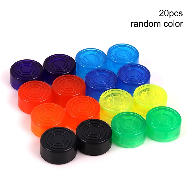 

20PCS Footswitch Topper Guitar Pedal Topper Multi Color Pedal Button Caps Guitar Pedal Stomp Knobs For Pedal Board