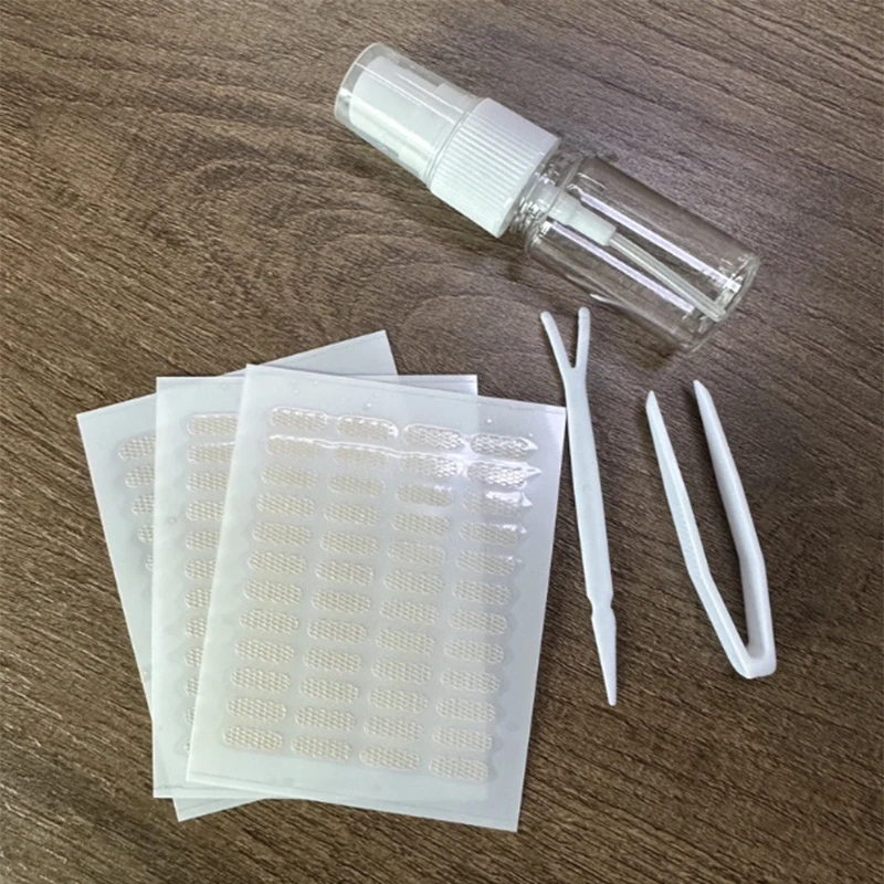 ملصقات رفع العين غير مرئية ذاتية اللصق من الدانتيل الشبكي المزدوج #5