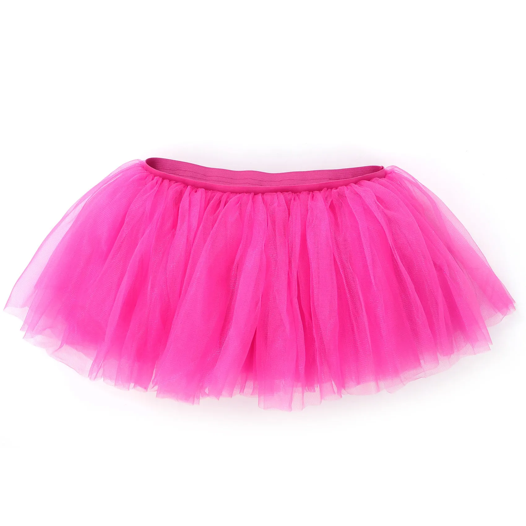 Dance Tulle Tutu 5 Layered Tutu Prom Party Costume Tulle Tutu for Women and Girls, Red