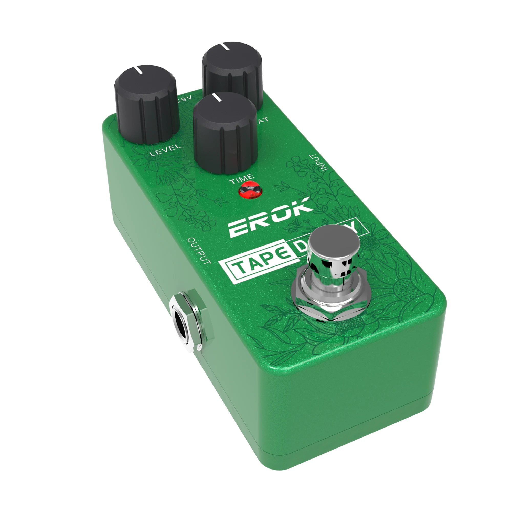 EROK Guitar Delay Pedal - Analog-Digital Integration, Classic Tape Echo Tone, 25-600ms Adjustable Delay, True Bypass, Wide Compa view 3