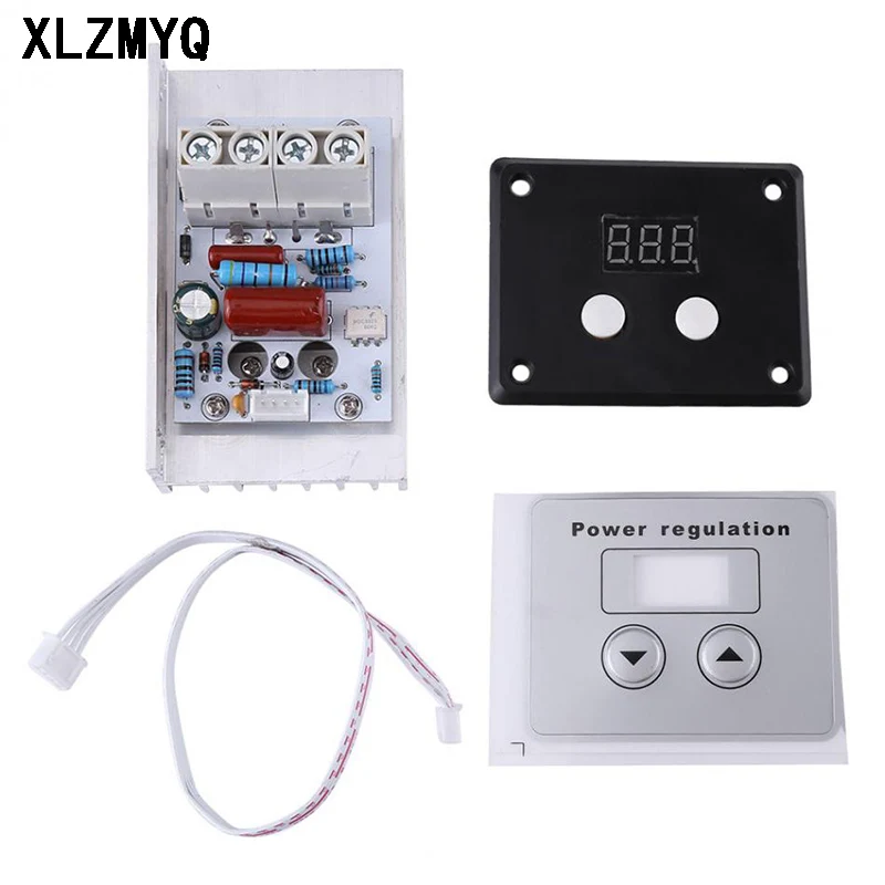 10000W SCR Digital Voltage Regulator Motor Speed Control AC 220V Dimmer Electric Iron Oven Thermostat 80A With Heat Sink