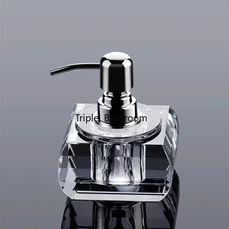 Creative crystal glass hand sanitizer bottle Household soap dispenser Lotion sub bottling Shampoo bottle Bathroom accessories
