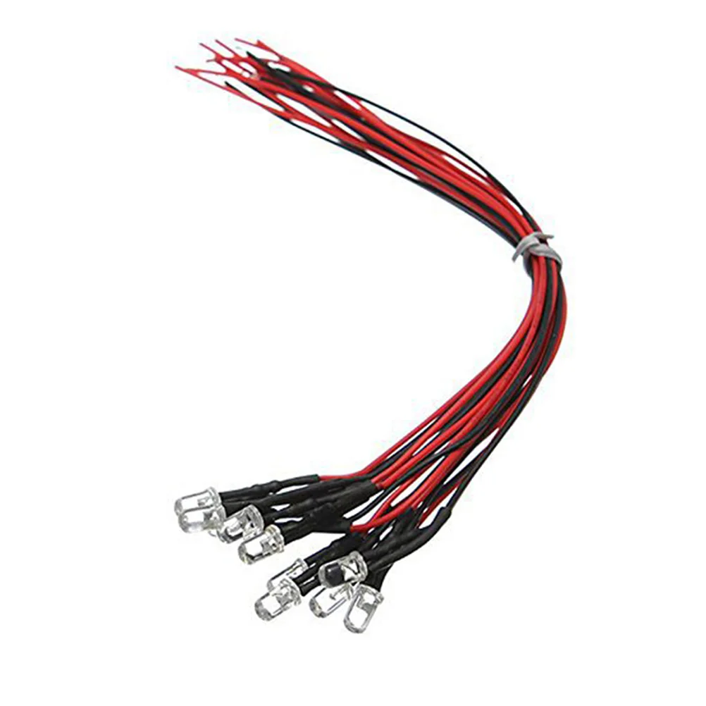 

10PCS LED Bead Pre Wired Led Pre Wired Bulbs 0 06W Low Power for Rc Toys Cars DIY Decor Costumes Lighting Accessories
