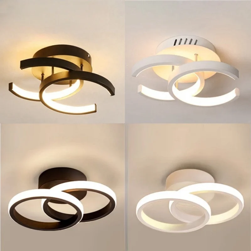 Modern Household LED Ceiling Light Remote Dimming Small Decor Ceiling Lamp Surface Installation Corridor Bedroom Aisle Light