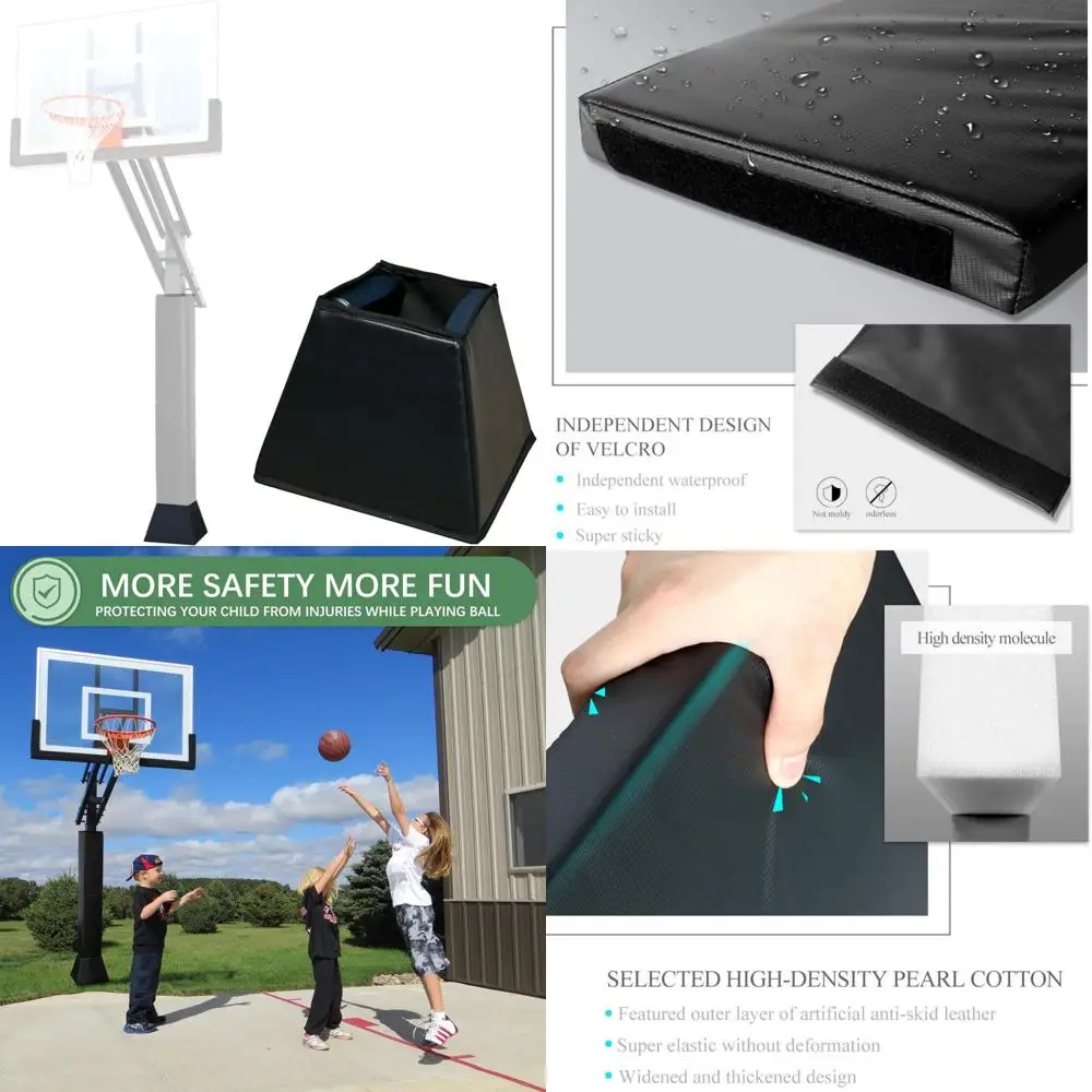 

durable basketball pole padding for square poles - uv-resistant, suitable for 4x4, 5x5, 6x6, 6x8, 8x8 poles and bases