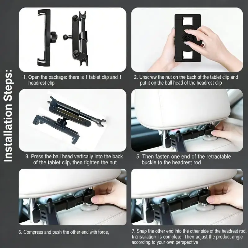 

R53C Регулируемая телескопическая задняя подушка автомобиля, держатель для телефона, планшета, автомобильная подставка, задний
