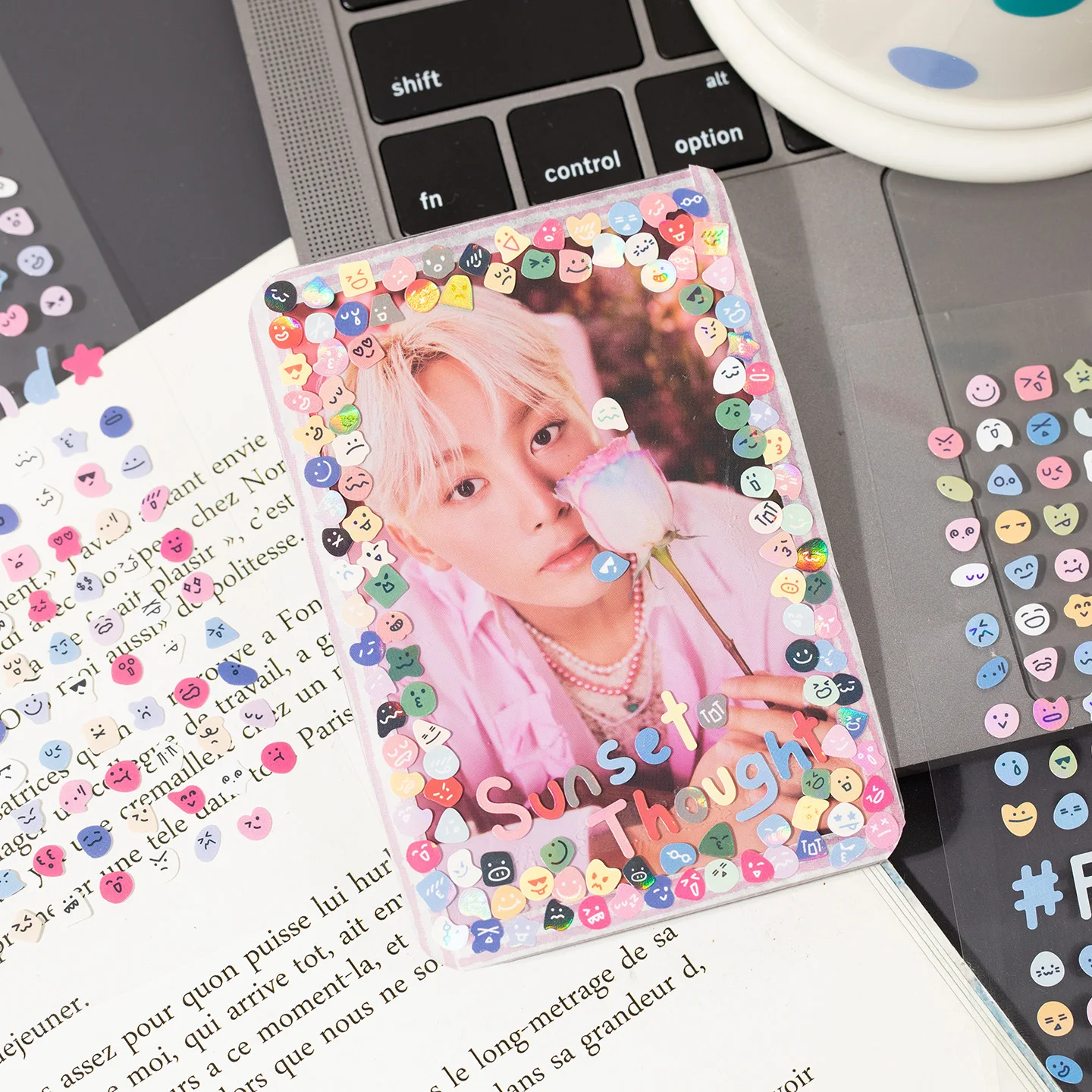 8 Sheets/4 Pack Cute Mini Emotion Emoji Stickers, Nail Stickers for DIY Scrapbooking, Photo Frame Collage Material Decoration