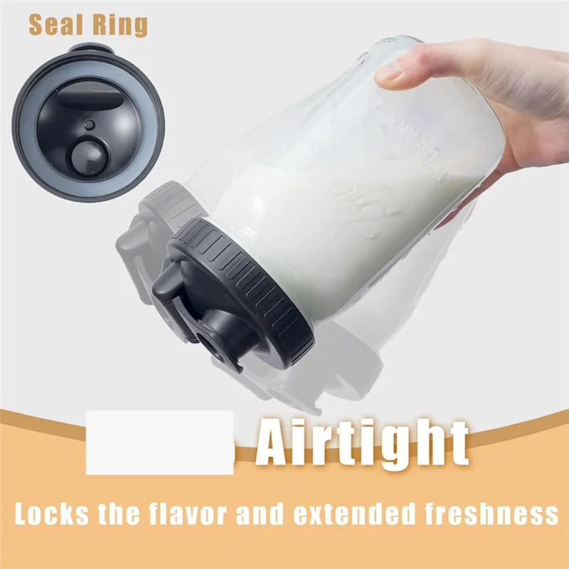 A17R-Pour Spout Lids For Ball Wide Mouth Mason Jars, Airtight Canning Jar Flip Cap Top Lid For Dressing Pouring, Pack Of 4