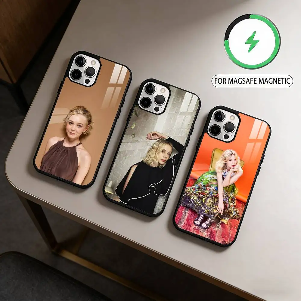 

C-Carey M-Mulligan Phone Case For iPhone17,16,15,14,13,12,11 Plus,Pro Max Magnetic For Magsafe Wireless Charging