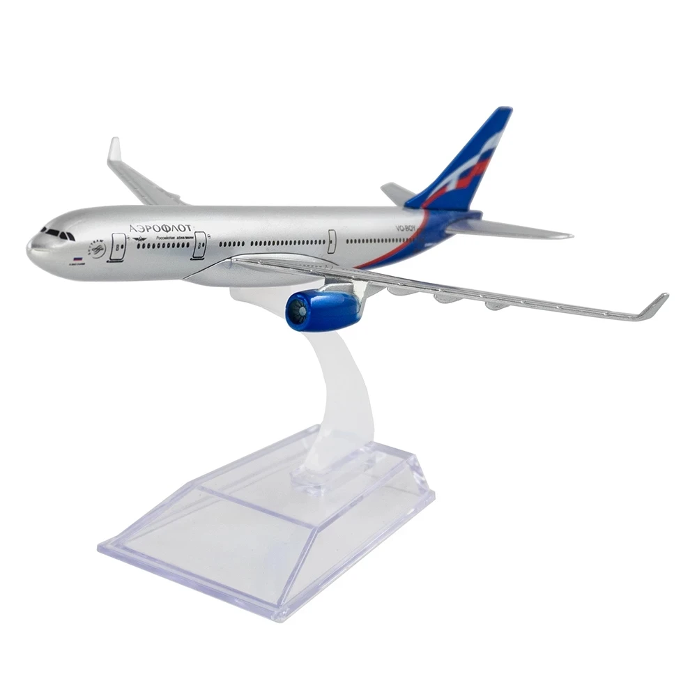 1/400 Scale Alloy Aircraft Russian Airlines Airbus A330 Aeroflot 16cm Plane Model Toys Children Kids Gift for Collection