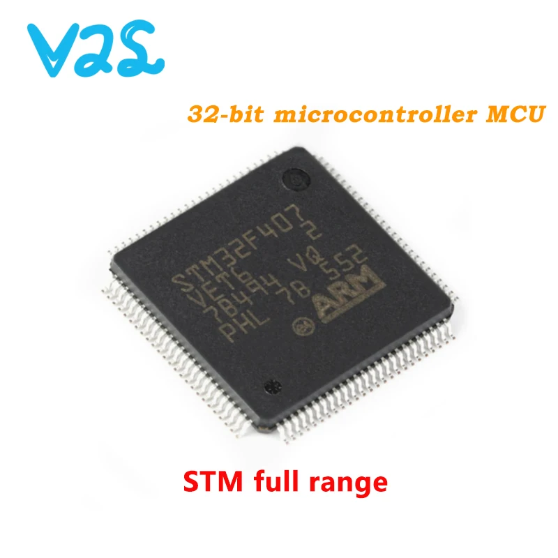 

(1piece) 100% New STM32F407VET6 STM32F407VGT6 STM32F407 VET6 STM32F407 VGT6 QFP-100 Chipset