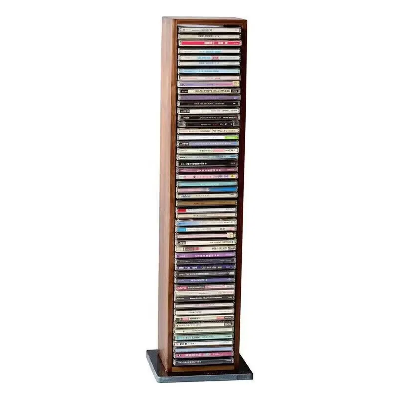 Wooden Record Storage Organizer Disc Collection Vertical, North American Cherry