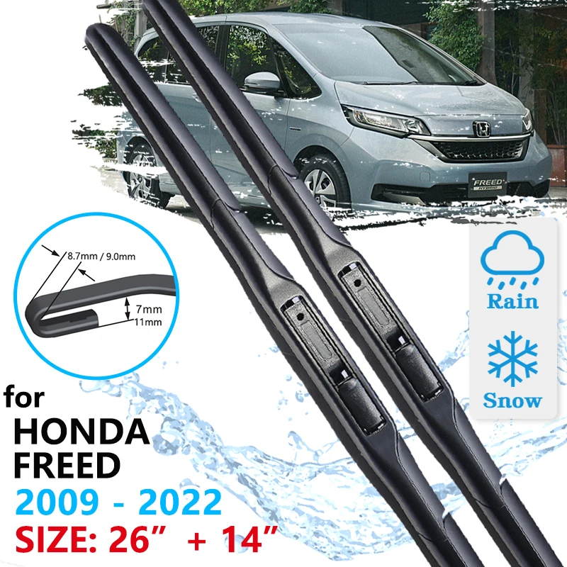 Car Front Wiper Blade For Honda Freed Mk1 Mk2 GB3 GB4 GP3 GB5 GB6 GB7 GB8 2009~2022 Windscreen Windshield Windows Accessories