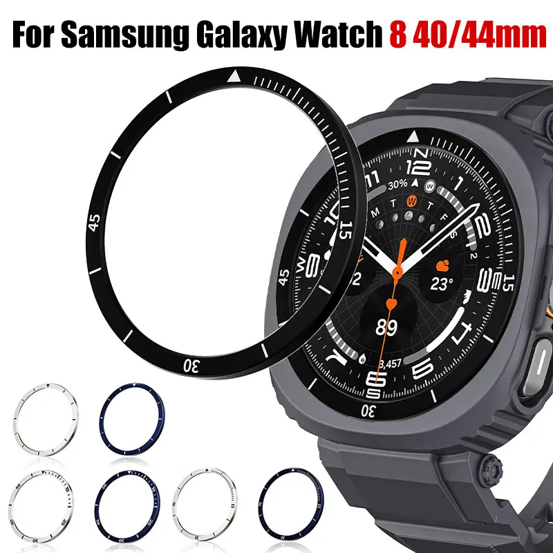 Protective Metal Bezel Ring for Samsung Galaxy Watch 8 40/44mm Decorative Stainless Steel Watch Bezel Cover Dial components Tool