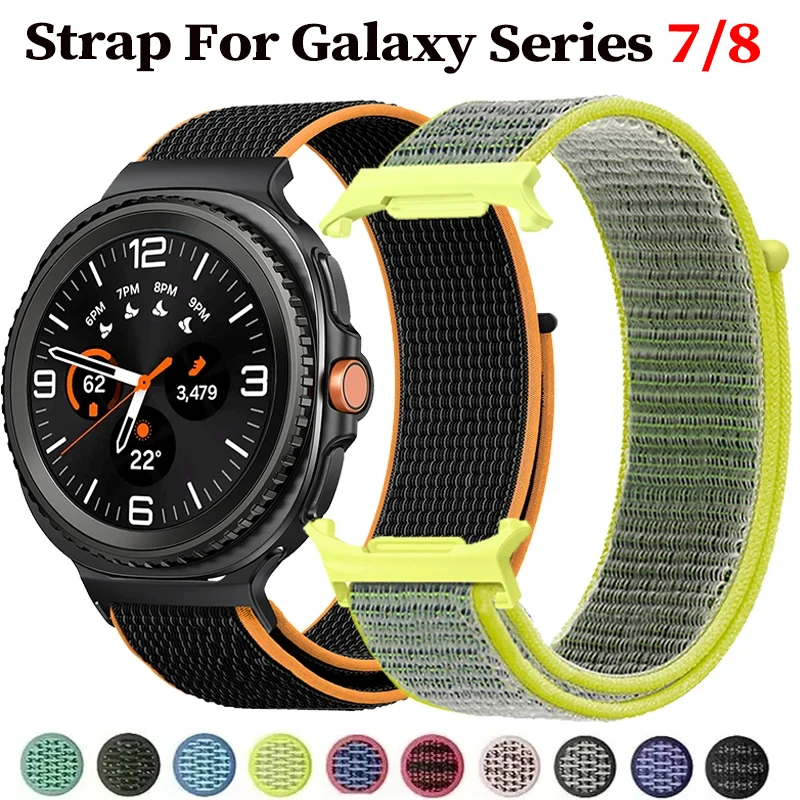 Cinturino in nylon per Samsung Galaxy Watch 8 40mm 44mm cinturino sportivo di ricambio cinturino Watch8 Classic/Watch Ultra2 Correa cinturini