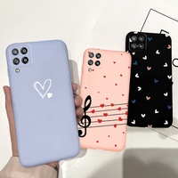 Cases For Samsung M32 Case Silicon Back Cover Couple Heart Love Phone Case For Samsung Galaxy M32 M 32 5G M325F Soft Bumper