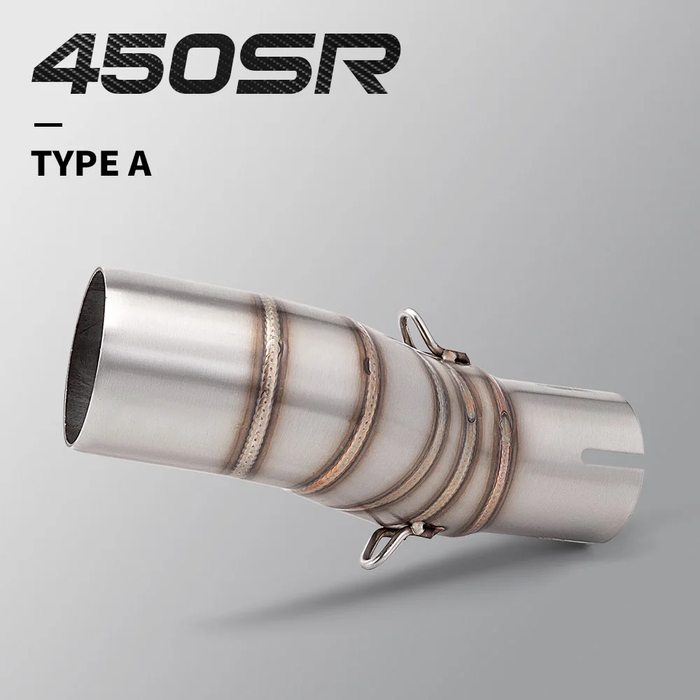 

For 450SR 450NK 450SS Motorcycle Mid Link Pipe Muffler Escape Muffler with DB Killer 51MM Exhaust Tips