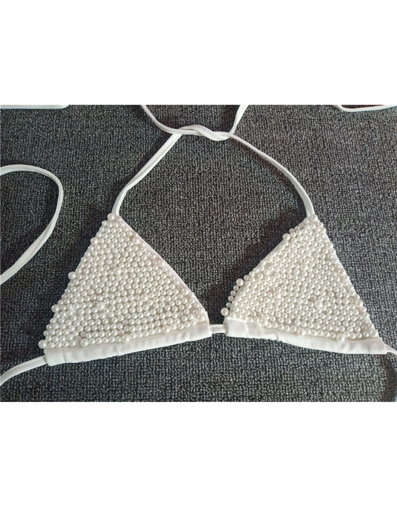 เซ็กซี่ string pearl micro บิกินี่ชุดว่ายน้ําผู้หญิงฤดูร้อนชายหาด 2 ชิ้นชุดบิกินี่ชุดว่ายน้ําผู้หญิง push up บิกินี่ชุดว่ายน้ํา