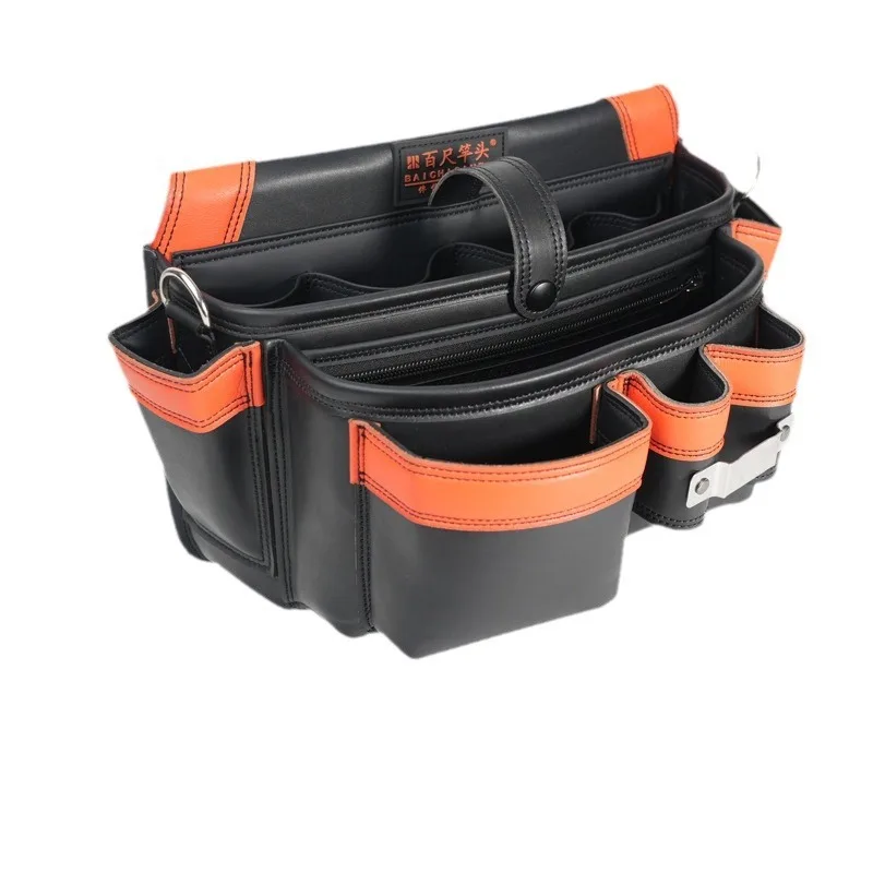 Electrician Maintenance Waist Bag Microfiber Leather Hardware Tool Waist Bag Construction Home Appliance Installation Kit