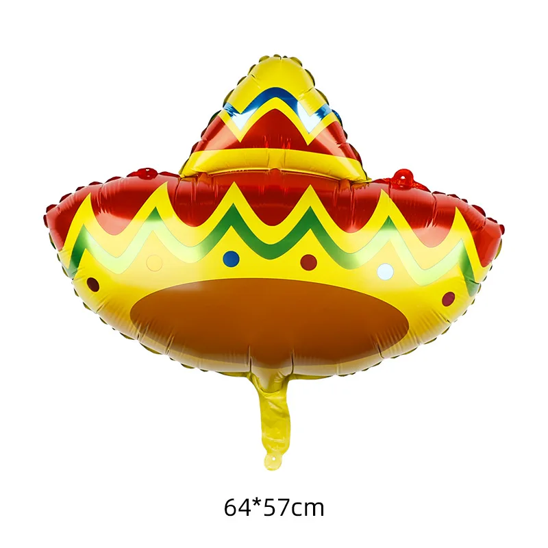 Mexican Fiesta Balloons Mexico Hat Taco Llama Aluminum Foil Balloons For Birthday Carnival Festival Cinco De Mayo Party Supplies