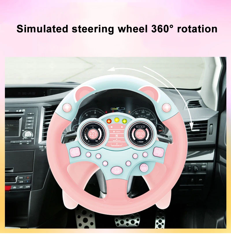 Kids Simulation Car Steering Wheel Toys Simulation Driving Early Education Educational Children's Music Story Machine Toys