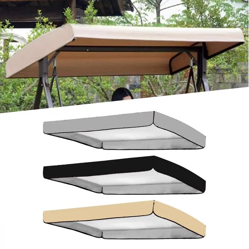 Outdoor Garden Swing Canopy Replacement Waterproof Windproof Rain Proof Anti UV Heavy Duty Rip Proof Garden Hammock Top Cover