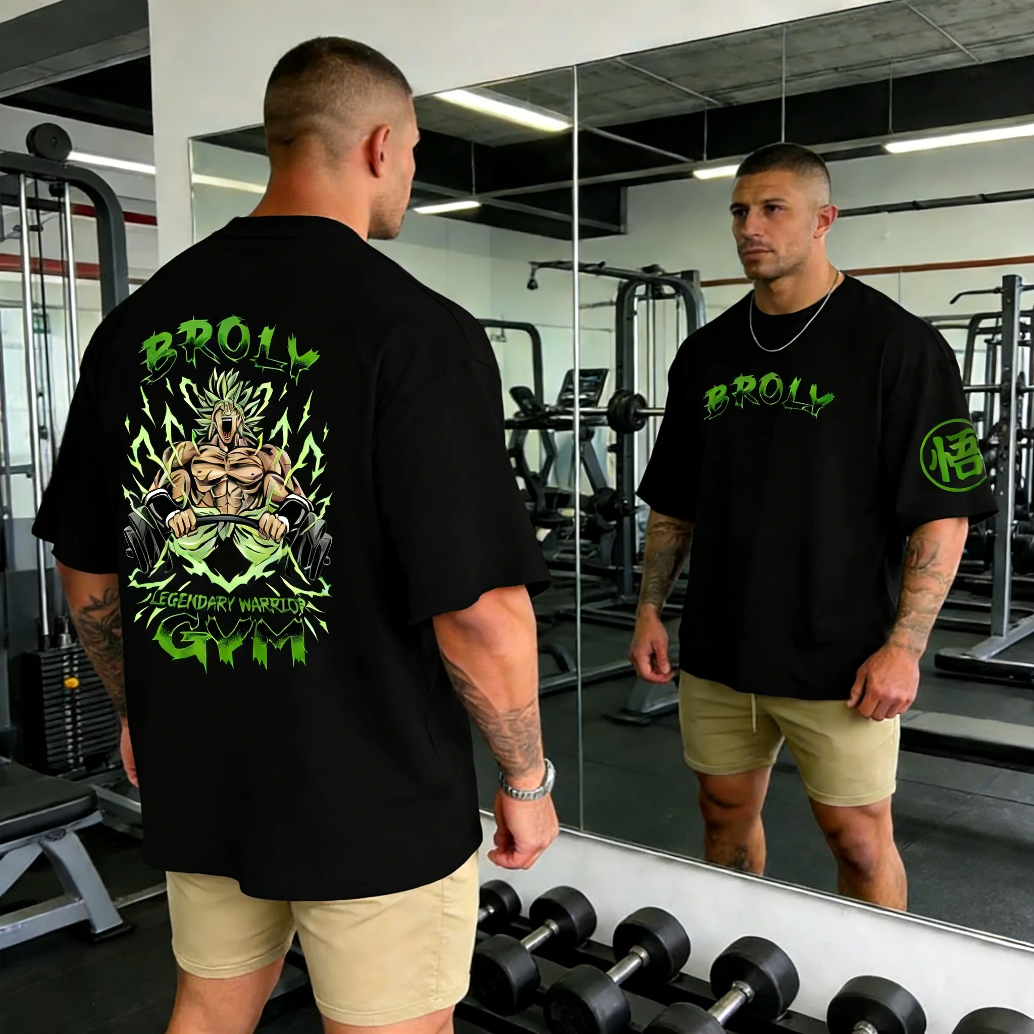 

Verano 2026 Dragon Ball Brolli Legend Guerrero Estampado 100% Algodón Puro Camiseta De Gran Tamaño, Camiseta Casual Retro