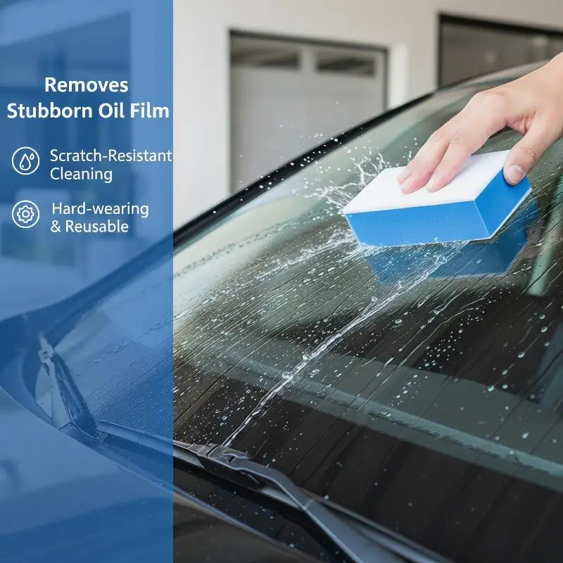 10PCS Car Windows Cleaning Wool Felt Set with Sponge for Clear and Polished Windshield