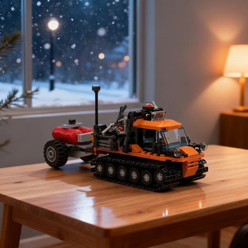 

321pcs MOC Snow Fox City Arctic Model Building Blocks DIY Gift Creative Collectible Display Decor Premium Adult Kids Desk Home