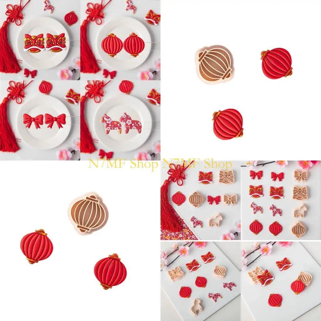 N7MF Soft Clay Mold Set with Nonstick Plastic Texture Handmade Earrings Molds for Effortless Jewelry Making and Crafts